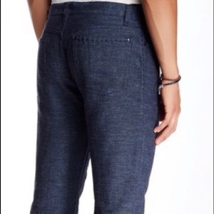 John Varvatos Collection Herringbone Slim Fit Linen Jeans; New w/out tags.